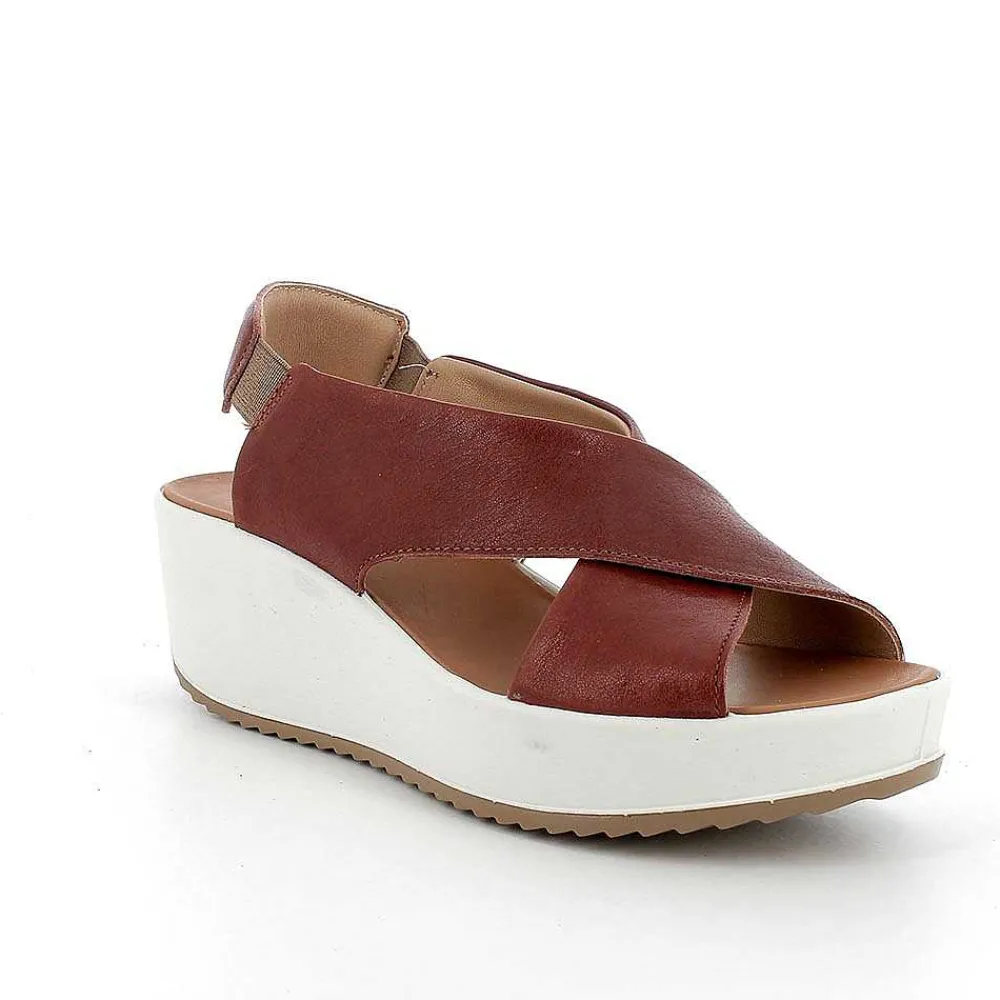 Zeppe|Igi&Co Sandali Con Zeppa In Pelle Da Donna Marrone