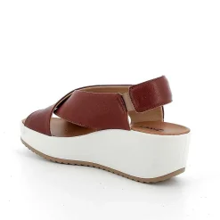 Zeppe|Igi&Co Sandali Con Zeppa In Pelle Da Donna Marrone