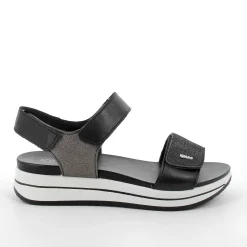 Zeppe|Igi&Co Sandali Con Zeppa In Pelle Da Donna Nero