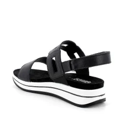 Zeppe|Igi&Co Sandali Con Zeppa In Pelle Da Donna Nero