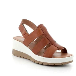 Zeppe|Igi&Co Sandali Con Zeppa In Pelle Da Donna Cognac