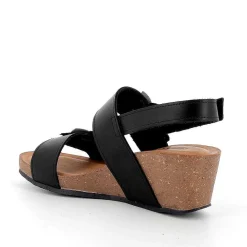 Zeppe|Igi&Co Sandali Con Zeppa In Pelle Da Donna Nero