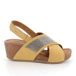 Zeppe|Igi&Co Sandali Con Zeppa In Pelle Da Donna Giallo
