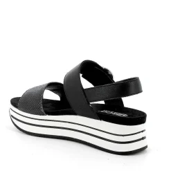 Zeppe|Igi&Co Sandali Con Zeppa In Pelle Da Donna Nero