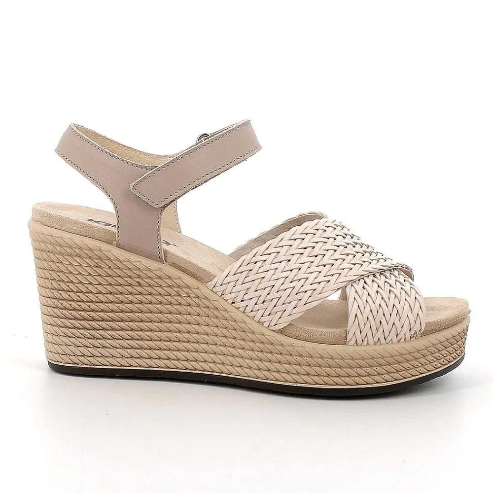 Zeppe|Igi&Co Sandali Con Zeppa In Pelle Da Donna Visone