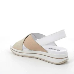 Zeppe|Igi&Co Sandali Con Zeppa In Pelle Da Donna Beige-Platino