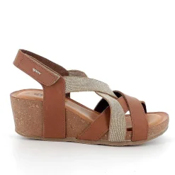 Zeppe|Igi&Co Sandali Con Zeppa In Pelle Da Donna Cognac