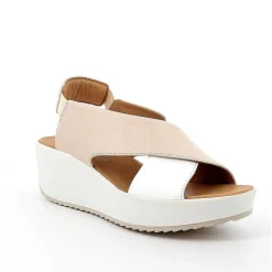 Zeppe|Igi&Co Sandali Con Zeppa In Pelle Da Donna Panna-Bianco