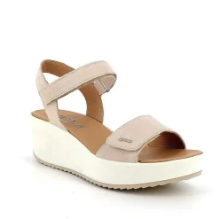 Zeppe|Igi&Co Sandali Con Zeppa In Pelle Da Donna Panna