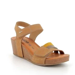 Zeppe|Igi&Co Sandali Con Zeppa In Pelle Da Donna Tortora-Fango