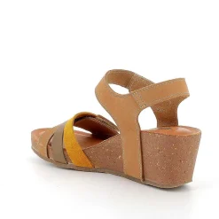 Zeppe|Igi&Co Sandali Con Zeppa In Pelle Da Donna Tortora-Fango