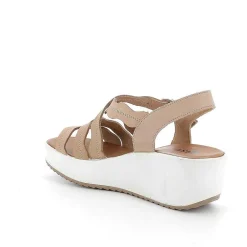 Zeppe|Igi&Co Sandali Con Zeppa In Pelle Da Donna Beige