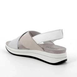 Zeppe|Igi&Co Sandali Con Zeppa In Pelle Da Donna Ghiaccio-Argento