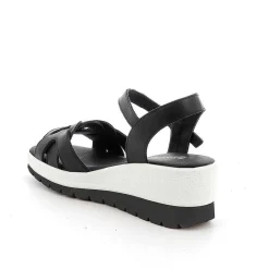 Zeppe|Igi&Co Sandali Con Zeppa In Pelle Da Donna Nero