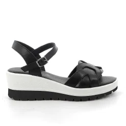 Zeppe|Igi&Co Sandali Con Zeppa In Pelle Da Donna Nero