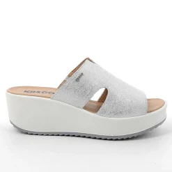 Zeppe|Igi&Co Sandali Con Zeppa In Pelle Da Donna Argento