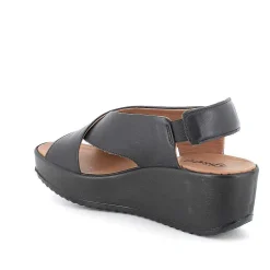 Zeppe|Igi&Co Sandali Con Zeppa In Pelle Da Donna Nero