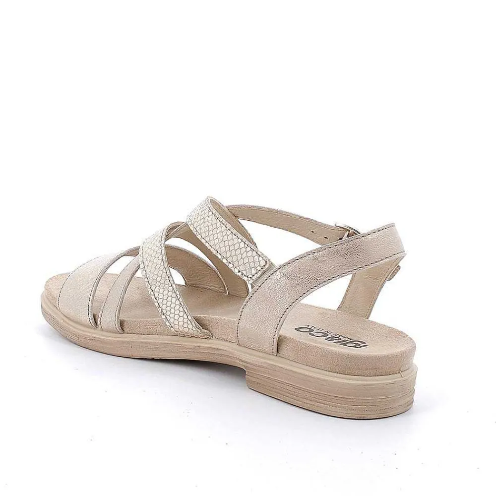 Sandali E Infradito|Igi&Co Sandali In Pelle Da Donna Sabbia-Platino