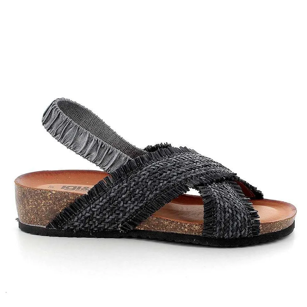 Sandali E Infradito|Igi&Co Sandali In Pelle Da Donna Grigio Scuro