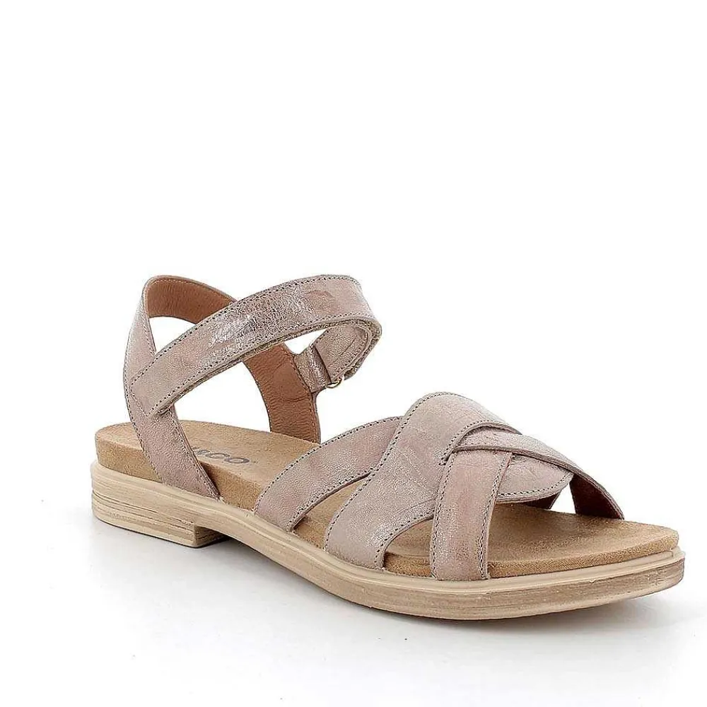 Sandali E Infradito|Igi&Co Sandali In Pelle Da Donna Caramel Laminato