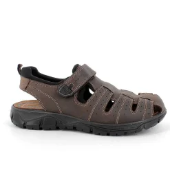 Sandali|Igi&Co Sandali In Pelle Da Uomo Marrone Scuro
