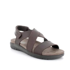 Sandali|Igi&Co Sandali In Pelle Da Uomo Marrone Scuro