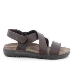 Sandali|Igi&Co Sandali In Pelle Da Uomo Marrone Scuro