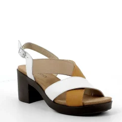 Scarpe Con Tacco|Igi&Co Sandalo Con Tacco In Pelle Da Donna Bianco-Beige