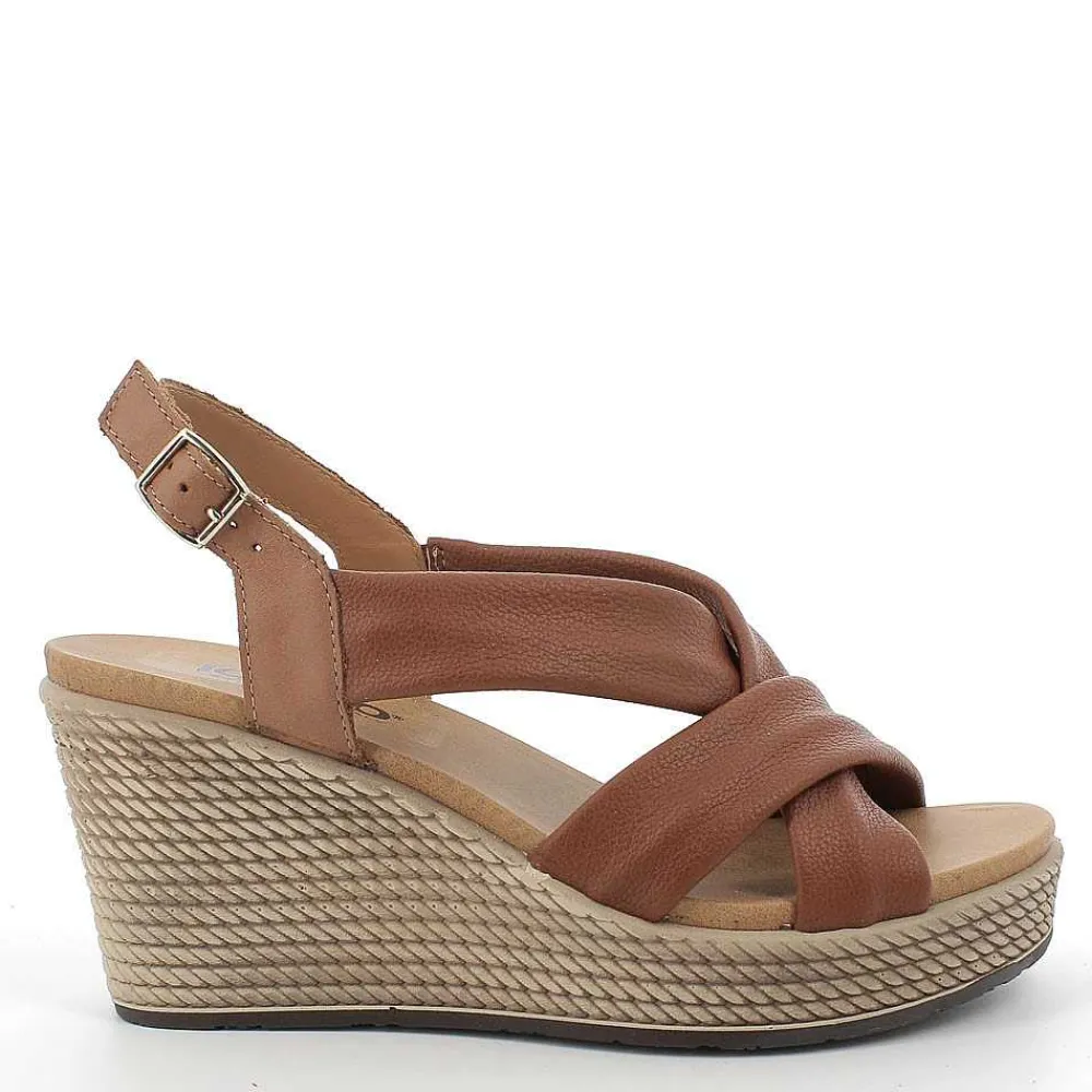 Zeppe|Igi&Co Sandalo Con Zeppa Da Donna Cognac