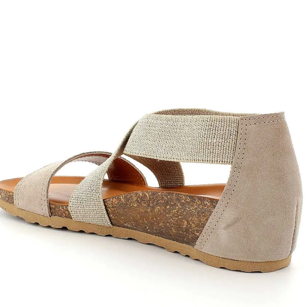 Zeppe|Igi&Co Sandalo Con Zeppa In Pelle Da Donna Beige
