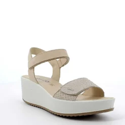 Zeppe|Igi&Co Sandalo Con Zeppa In Pelle Da Donna Beige