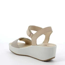 Zeppe|Igi&Co Sandalo Con Zeppa In Pelle Da Donna Beige