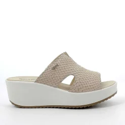 Zeppe|Igi&Co Sandalo Con Zeppa In Pelle Da Donna Beige