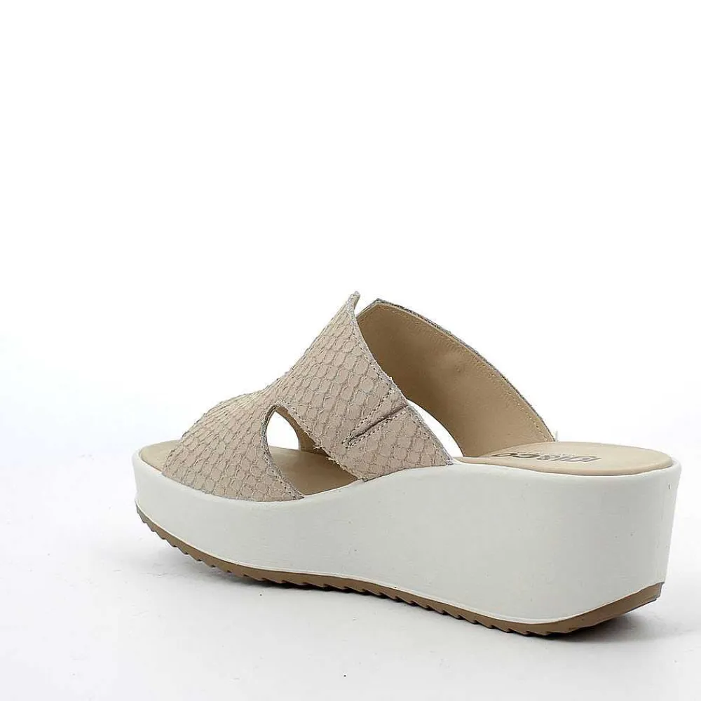 Zeppe|Igi&Co Sandalo Con Zeppa In Pelle Da Donna Beige