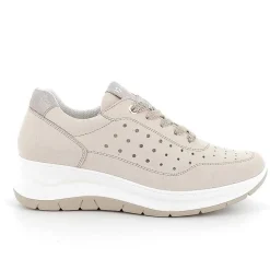 Zeppe|Igi&Co Scarpe Con Zeppa In Pelle Da Donna Panna