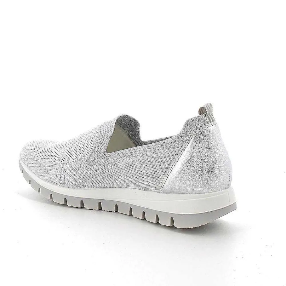 Mocassini E Slip On|Igi&Co Slip On Calzino Da Donna Bianco-Argento
