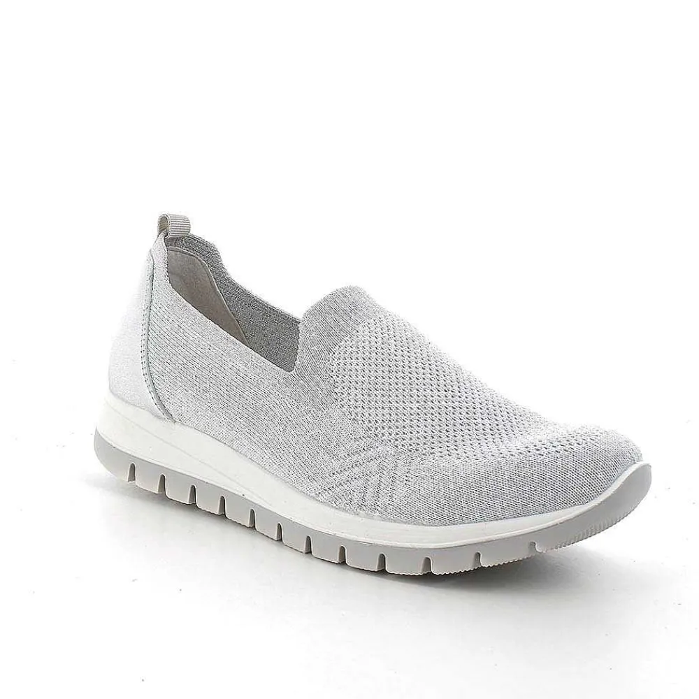 Mocassini E Slip On|Igi&Co Slip On Calzino Da Donna Bianco-Argento