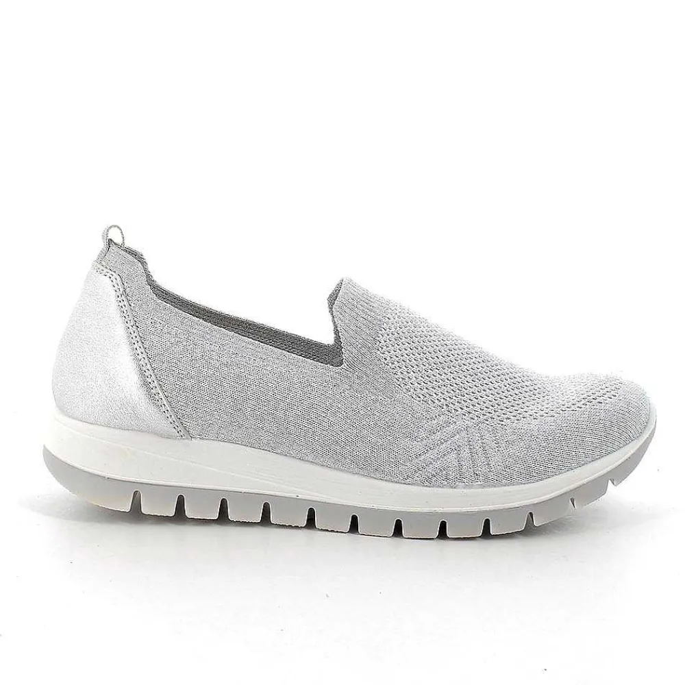 Mocassini E Slip On|Igi&Co Slip On Calzino Da Donna Bianco-Argento