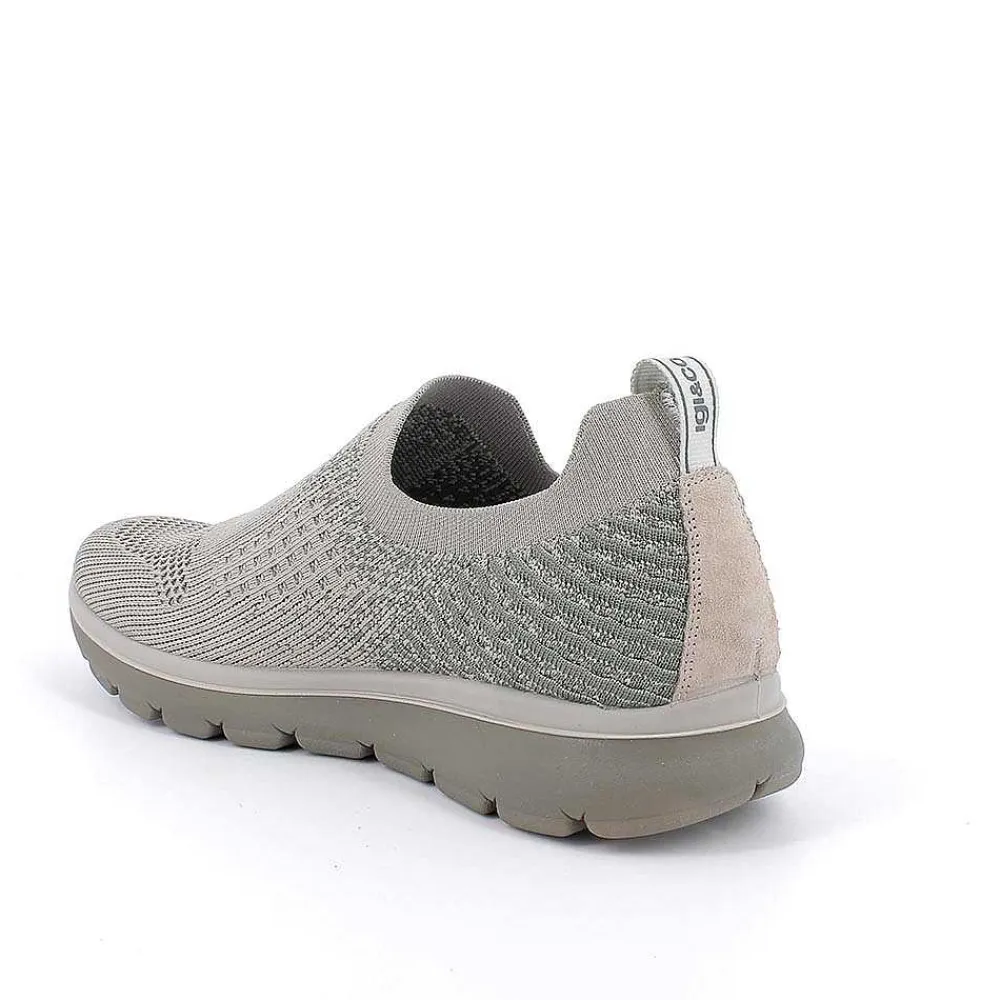 Mocassini E Scarpe Basse|Igi&Co Slip On Calzino Da Uomo Beige-Militare