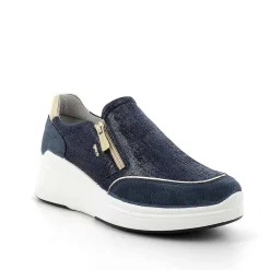 Zeppe|Igi&Co Slip On Con Zeppa In Pelle Da Donna Jeans