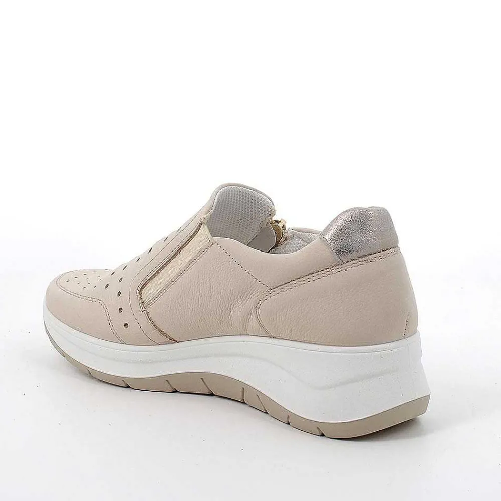 Mocassini E Slip On|Igi&Co Slip On Con Zeppa In Pelle Da Donna Panna