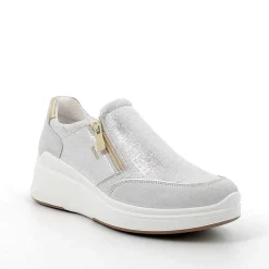 Mocassini E Slip On|Igi&Co Slip On Con Zeppa In Pelle Da Donna Cristal-Argento