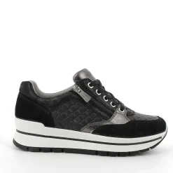 Sneakers|Igi&Co Sneaker In Pelle Da Donna Nero