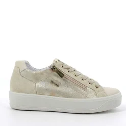 Sneakers|Igi&Co Sneaker In Pelle Da Donna Beige Chiaro-Platino