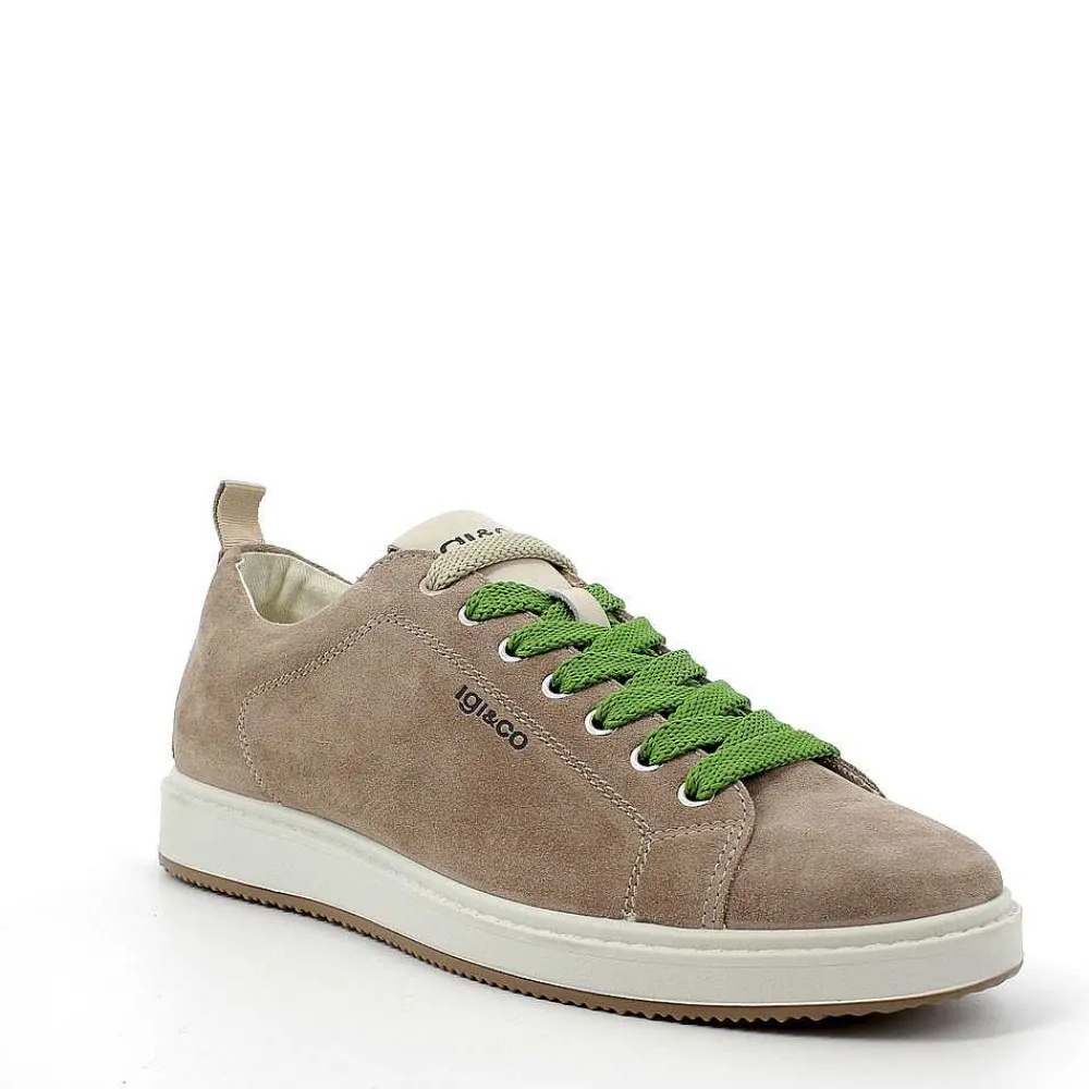 Sneakers|Igi&Co Sneaker In Pelle Da Uomo Beige