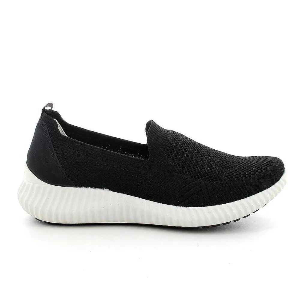 Mocassini E Slip On|Igi&Co Sneakers Calzino Da Donna Nero