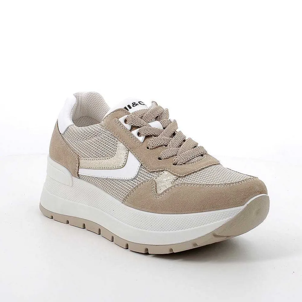 Zeppe|Igi&Co Sneakers Con Zeppa Da Donna Avorio-Beige
