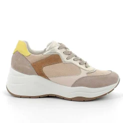 Zeppe|Igi&Co Sneakers Con Zeppa Da Donna Visone-Beige