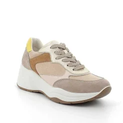 Zeppe|Igi&Co Sneakers Con Zeppa Da Donna Visone-Beige