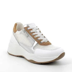 Zeppe|Igi&Co Sneakers Con Zeppa Da Donna Bianco-Beige